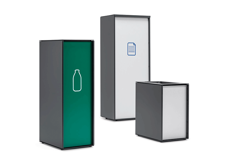 VISLUM paperera reciclatge Zurich 3 tamanys